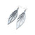 Petal 03 [L] // Leather Earrings - Silver - LIGHT RAZOR DESIGN STUDIO