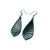 Gem Point 09 [S] // Leather Earrings - Turquoise - LIGHT RAZOR DESIGN STUDIO