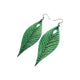 Terrabyte 10 // Leather Earrings - Green