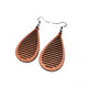Drop 05 [S] // Leather Earrings - Orange - LIGHT RAZOR DESIGN STUDIO