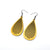 Drop 05 [S] // Leather Earrings - Gold - LIGHT RAZOR DESIGN STUDIO