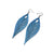 Terrabyte 10 // Leather Earrings - Light Blue Pearl