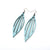 Petal 04 [L] // Leather Earrings - Blue Pearl - LIGHT RAZOR DESIGN STUDIO