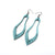 Terrabyte 02_2 // Leather Earrings - Turquoise Pearl - LIGHT RAZOR DESIGN STUDIO