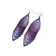 Terrabyte 17 // Leather Earrings - Medium Purple