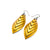Terrabyte 14 [S] // Leather Earrings - Gold - LIGHT RAZOR DESIGN STUDIO