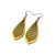 Gem Point 12 [S] // Leather Earrings - Gold - LIGHT RAZOR DESIGN STUDIO