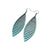 Terrabyte v.11_4 // Leather Earrings - Turquoise Pearl - LIGHT RAZOR DESIGN STUDIO