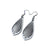 Gem Point 14 [S] // Leather Earrings - Silver - LIGHT RAZOR DESIGN STUDIO