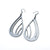 Drop 03 [L] // Leather Earrings - Silver - LIGHT RAZOR DESIGN STUDIO