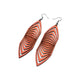 Terrabyte 17 // Leather Earrings - Orange