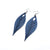 Terrabyte 10 // Leather Earrings - Navy Blue