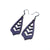 Totem 09 [S] // Leather Earrings - Purple - LIGHT RAZOR DESIGN STUDIO