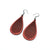 Drop 05 [S] // Leather Earrings - Red - LIGHT RAZOR DESIGN STUDIO