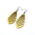 Gem Point 01 [M] // Leather Earrings - Gold - LIGHT RAZOR DESIGN STUDIO