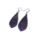 Gem Point 10 [S] // Leather Earrings - Purple - LIGHT RAZOR DESIGN STUDIO