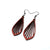 Gem Point 02 [S] // Leather Earrings - Red - LIGHT RAZOR DESIGN STUDIO