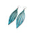 Petal 04 [L] // Leather Earrings - Turquoise - LIGHT RAZOR DESIGN STUDIO