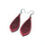 Gem Point 10 [S] // Leather Earrings - Red - LIGHT RAZOR DESIGN STUDIO