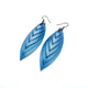 Terrabyte 14 [M] // Leather Earrings - Navy Blue Pearl - LIGHT RAZOR DESIGN STUDIO