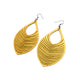 Terrabyte 15 // Leather Earrings - Gold