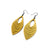 Terrabyte 06 // Leather Earrings - Gold