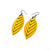 Terrabyte 14 [S] // Leather Earrings - Yellow - LIGHT RAZOR DESIGN STUDIO