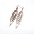 Totem 01 [L] // Leather Earrings - Pink Pearl - LIGHT RAZOR DESIGN STUDIO