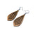 Gem Point 12 [S] // Wood Earrings - Bolivian Rosewood