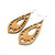 Gem Point 05 [L] // Wood Earrings - Cherry - LIGHT RAZOR DESIGN STUDIO