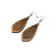 Gem Point 12 [S] // Wood Earrings - Jatoba