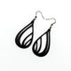 Drop 03 [S] // Leather Earrings. -Black - LIGHT RAZOR DESIGN STUDIO
