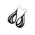 Drop 01 [S] // Leather Earrings - Black - LIGHT RAZOR DESIGN STUDIO
