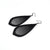 Gem Point 11 [L] // Leather Earrings - Black - LIGHT RAZOR DESIGN STUDIO