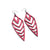 Arrowhead 03 [L] // Leather Earrings - Fuchsia - LIGHT RAZOR DESIGN STUDIO