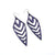 Arrowhead 03 [L] // Leather Earrings - Purple - LIGHT RAZOR DESIGN STUDIO