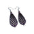 Gem Point 01 [S] // Leather Earrings - Purple - LIGHT RAZOR DESIGN STUDIO