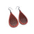 Drop 04 [S] // Leather Earrings - Red - LIGHT RAZOR DESIGN STUDIO