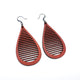 Drop 04 [L] // Leather Earrings - Red - LIGHT RAZOR DESIGN STUDIO