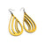 Drop 02 [L] // Leather Earrings - Gold - LIGHT RAZOR DESIGN STUDIO
