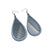 Drop 06 [L] // Leather Earrings - Blue Pearl - LIGHT RAZOR DESIGN STUDIO