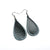 Drop 08 [S] // Leather Earrings - Black Pearl - LIGHT RAZOR DESIGN STUDIO