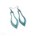 Terrabyte 02_2 // Leather Earrings - Turquoise Pearl - LIGHT RAZOR DESIGN STUDIO