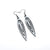 Totem 01 [S] // Leather Earrings - Silver - LIGHT RAZOR DESIGN STUDIO
