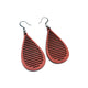 Drop 05 [S] // Leather Earrings - Red - LIGHT RAZOR DESIGN STUDIO