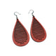 Drop 05 [L] // Leather Earrings - Red - LIGHT RAZOR DESIGN STUDIO