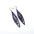 Totem 01 [S] // Leather Earrings - Purple - LIGHT RAZOR DESIGN STUDIO