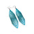 Terrabyte 17 // Leather Earrings - Turquoise Pearl