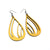 Drop 03 [L] // Leather Earrings - Gold - LIGHT RAZOR DESIGN STUDIO