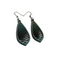 Gem Point 14 [S] // Leather Earrings - Turquoise - LIGHT RAZOR DESIGN STUDIO